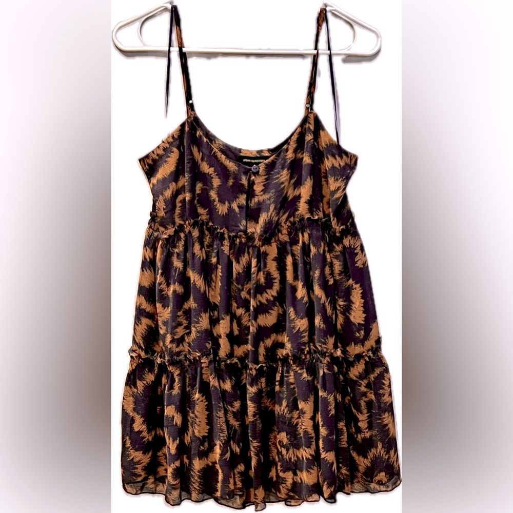 Urban Outfitters Rory Printed Chiffon Mini Dress